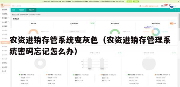 农资进销存管系统变灰色（农资进销存管理系统密码忘记怎么办）
