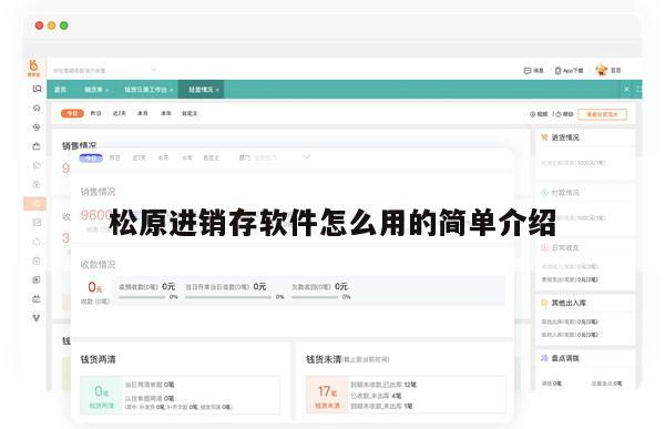 松原进销存软件怎么用的简单介绍