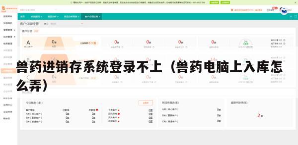 兽药进销存系统登录不上（兽药电脑上入库怎么弄）