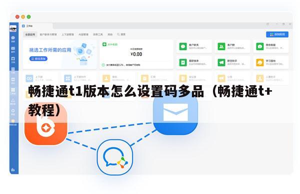 畅捷通t1版本怎么设置码多品（畅捷通t+教程）