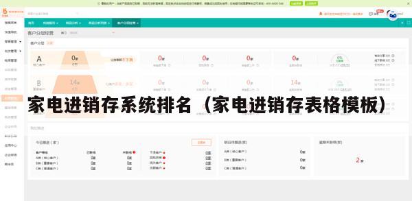 家电进销存系统排名（家电进销存表格模板）
