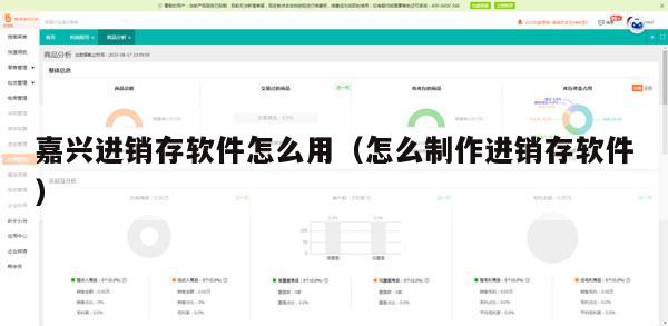 嘉兴进销存软件怎么用（怎么制作进销存软件）