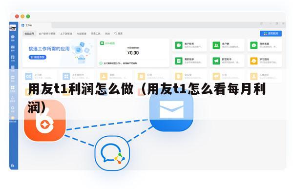 用友t1利润怎么做（用友t1怎么看每月利润）