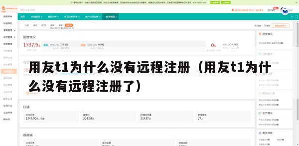 用友t1为什么没有远程注册（用友t1为什么没有远程注册了）