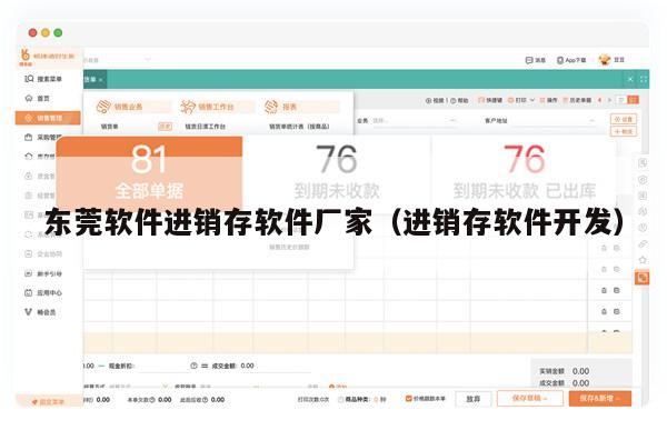 东莞软件进销存软件厂家（进销存软件开发）