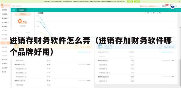 进销存财务软件怎么弄（进销存加财务软件哪个品牌好用）