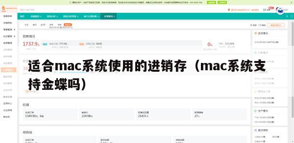 适合mac系统使用的进销存（mac系统支持金蝶吗）