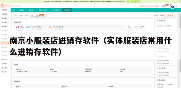 南京小服装店进销存软件（实体服装店常用什么进销存软件）