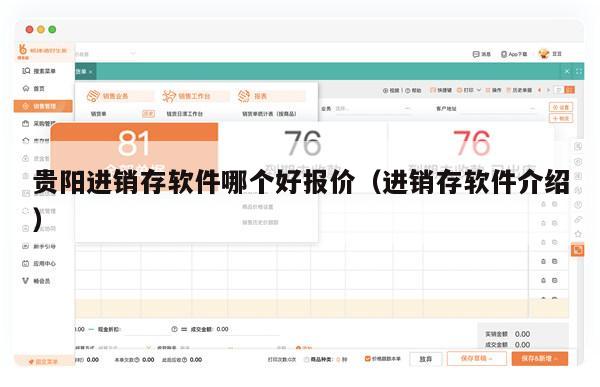 贵阳进销存软件哪个好报价（进销存软件介绍）