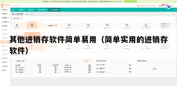 其他进销存软件简单易用（简单实用的进销存软件）