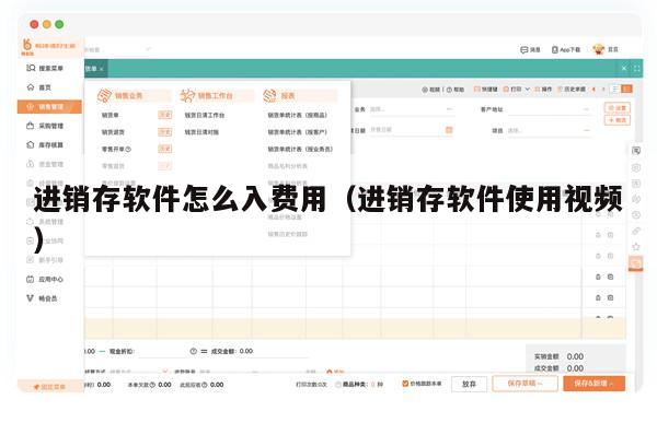 进销存软件怎么入费用（进销存软件使用视频）