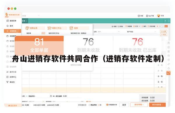 舟山进销存软件共同合作（进销存软件定制）