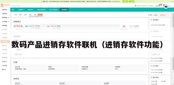 数码产品进销存软件联机（进销存软件功能）