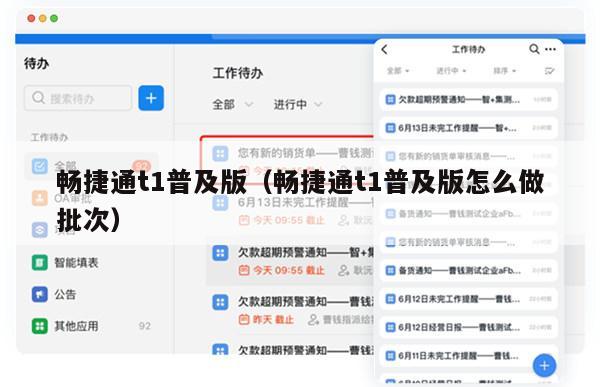 畅捷通t1普及版（畅捷通t1普及版怎么做批次）