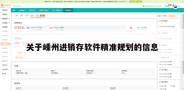 关于嵊州进销存软件精准规划的信息