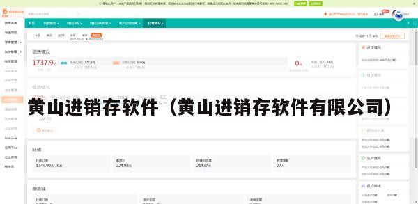 黄山进销存软件（黄山进销存软件有限公司）