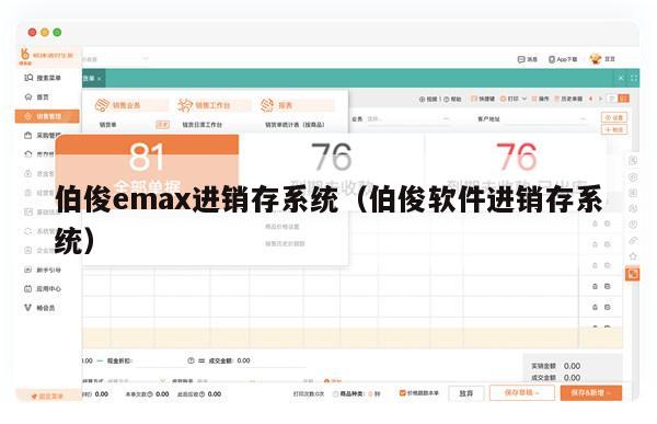 伯俊emax进销存系统（伯俊软件进销存系统）