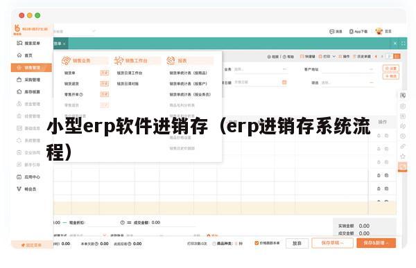 小型erp软件进销存（erp进销存系统流程）