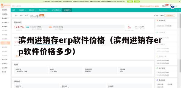 滨州进销存erp软件价格（滨州进销存erp软件价格多少）