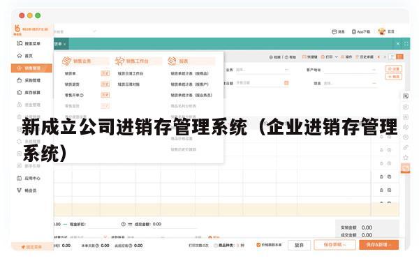 新成立公司进销存管理系统（企业进销存管理系统）