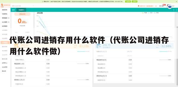 代账公司进销存用什么软件（代账公司进销存用什么软件做）