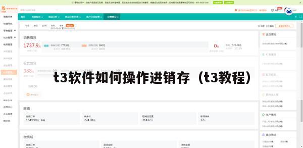 t3软件如何操作进销存（t3教程）