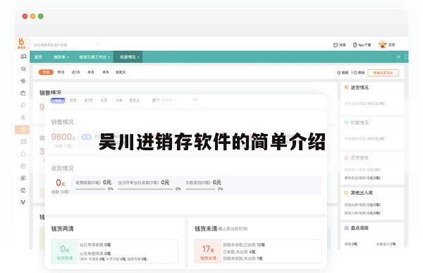 吴川进销存软件的简单介绍