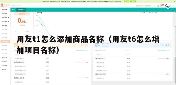 用友t1怎么添加商品名称（用友t6怎么增加项目名称）