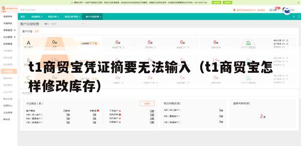 t1商贸宝凭证摘要无法输入（t1商贸宝怎样修改库存）