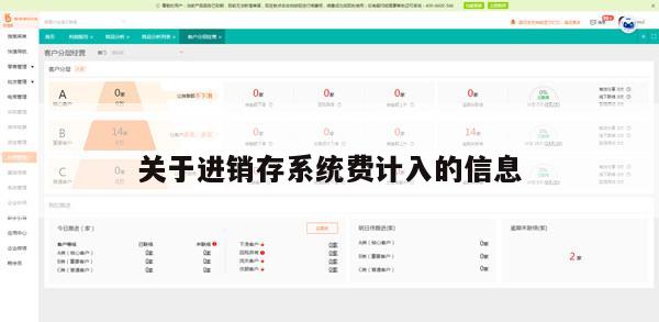 关于进销存系统费计入的信息