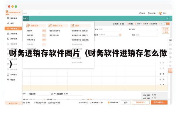 财务进销存软件图片（财务软件进销存怎么做）