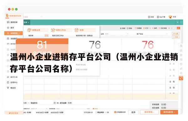 温州小企业进销存平台公司（温州小企业进销存平台公司名称）