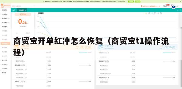 商贸宝开单红冲怎么恢复（商贸宝t1操作流程）