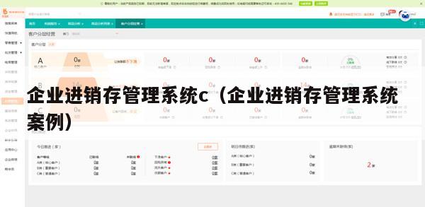 企业进销存管理系统c（企业进销存管理系统案例）