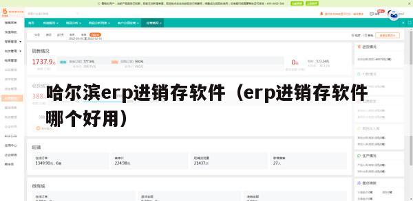 哈尔滨erp进销存软件（erp进销存软件哪个好用）