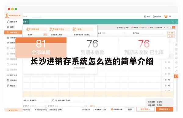 长沙进销存系统怎么选的简单介绍