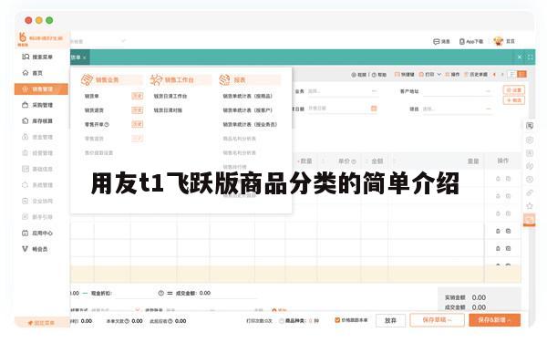 用友t1飞跃版商品分类的简单介绍