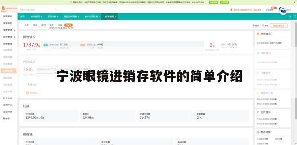 宁波眼镜进销存软件的简单介绍