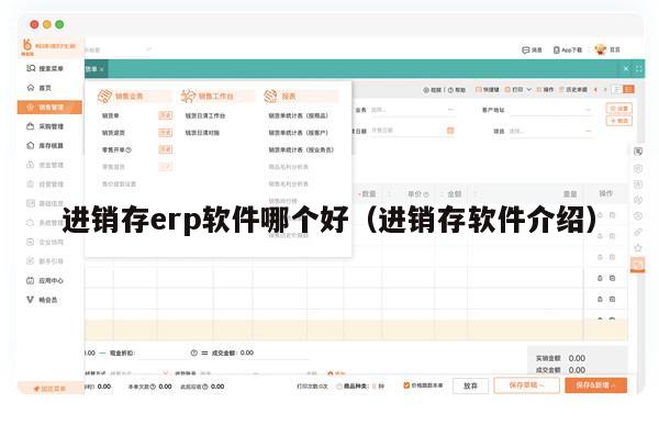 进销存erp软件哪个好（进销存软件介绍）