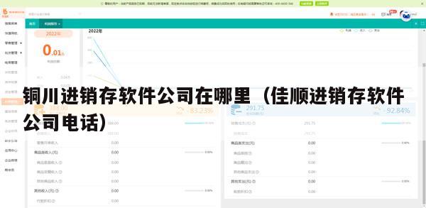铜川进销存软件公司在哪里（佳顺进销存软件公司电话）