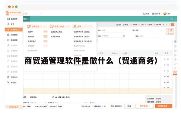 商贸通管理软件是做什么（贸通商务）