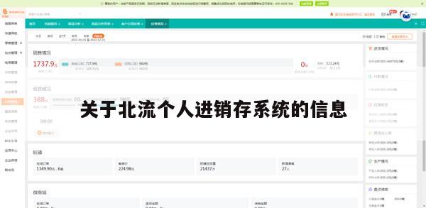 关于北流个人进销存系统的信息