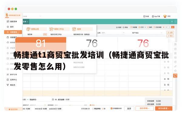 畅捷通t1商贸宝批发培训（畅捷通商贸宝批发零售怎么用）