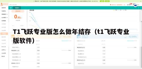 T1飞跃专业版怎么做年结存（t1飞跃专业版软件）