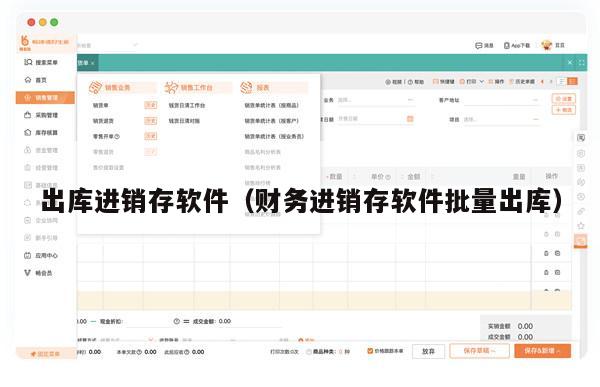 出库进销存软件（财务进销存软件批量出库）