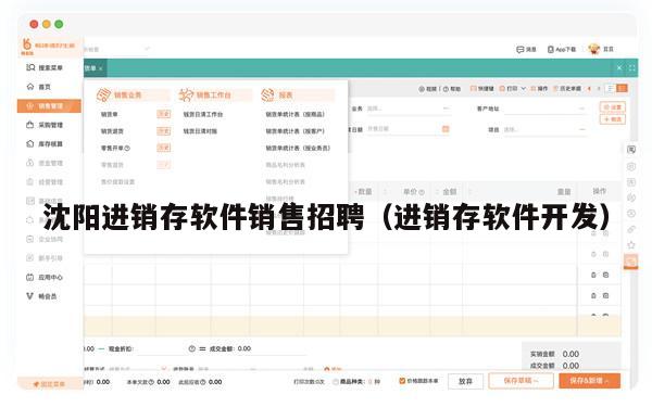 沈阳进销存软件销售招聘（进销存软件开发）