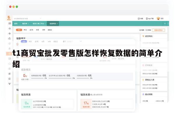 t1商贸宝批发零售版怎样恢复数据的简单介绍