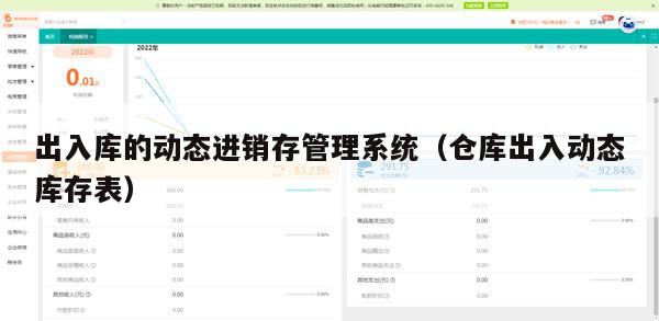 出入库的动态进销存管理系统（仓库出入动态库存表）