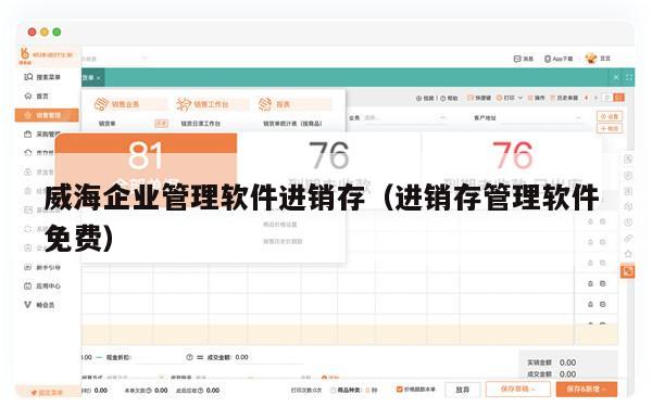威海企业管理软件进销存（进销存管理软件 免费）