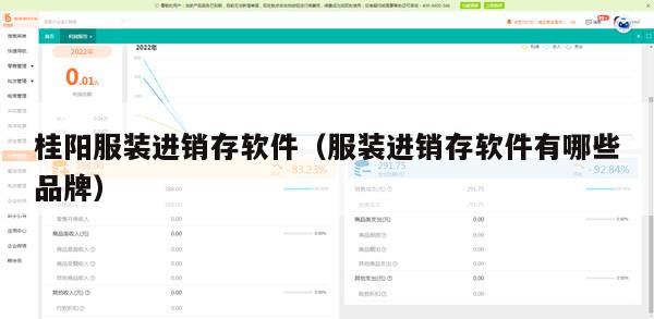 桂阳服装进销存软件（服装进销存软件有哪些品牌）